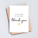 A Little Card To Say A Big Thank You