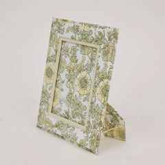 Block Printed Picture Frame - Wild Rose Buttercream