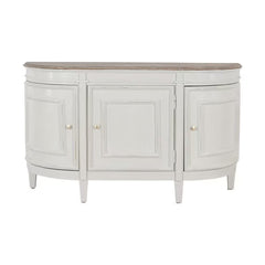 Bow Front White Sideboard