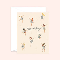 Birthday Disco Girls Card