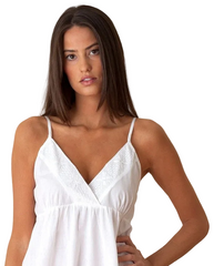 Amy White Cotton Nightgown