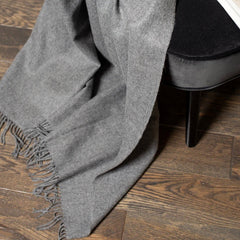 Baby Alpaca Medium Grey Throw