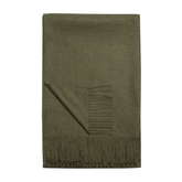 Baby Alpaca Olive Green Throw