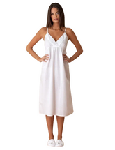 Amy White Cotton Nightgown