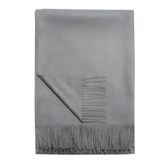 Baby Alpaca Medium Grey Throw