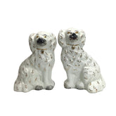Antique Pair of Victorian Seated Staffordshire Dogs