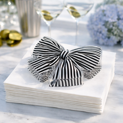 Acrylic Napkin Weight - Black Bow