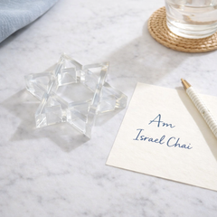 Acrylic Napkin Weight - Clear Star of David