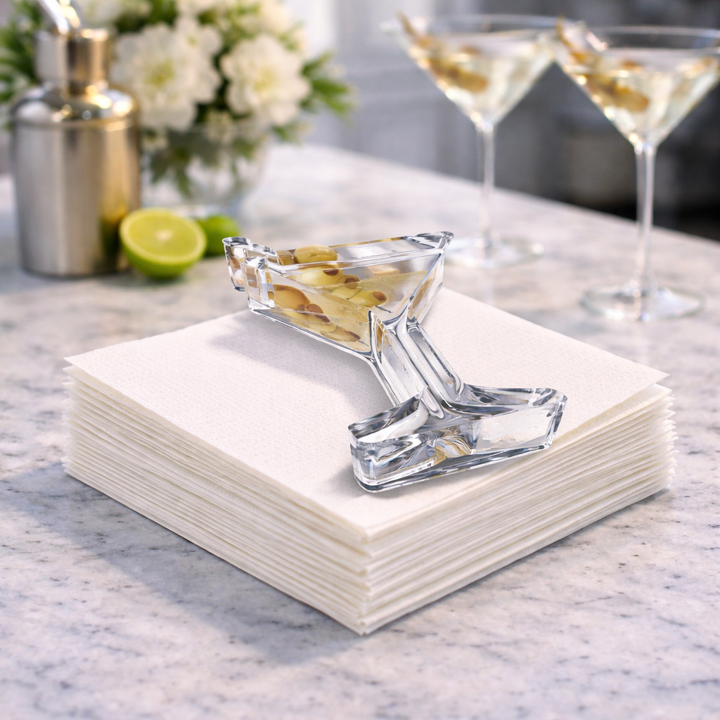 Acrylic Napkin Weight - Martini