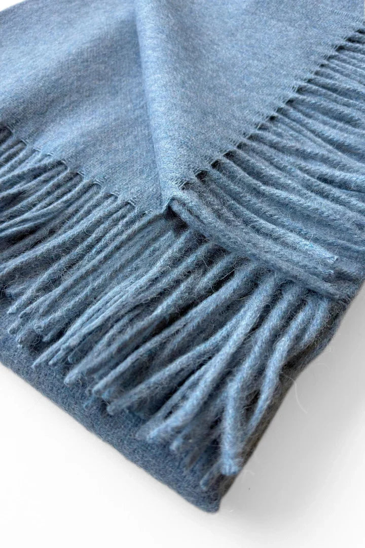 Alpaca & Wool Throw Alpina Pale Blue