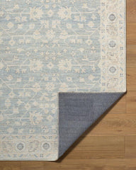 Asha Machine Woven Rug - Sky Blue