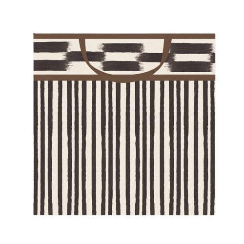 Boho Stripe Black/Brown Gift Bag