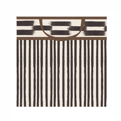 Boho Stripe Black/Brown Gift Bag