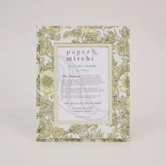 Block Printed Picture Frame - Wild Rose Buttercream