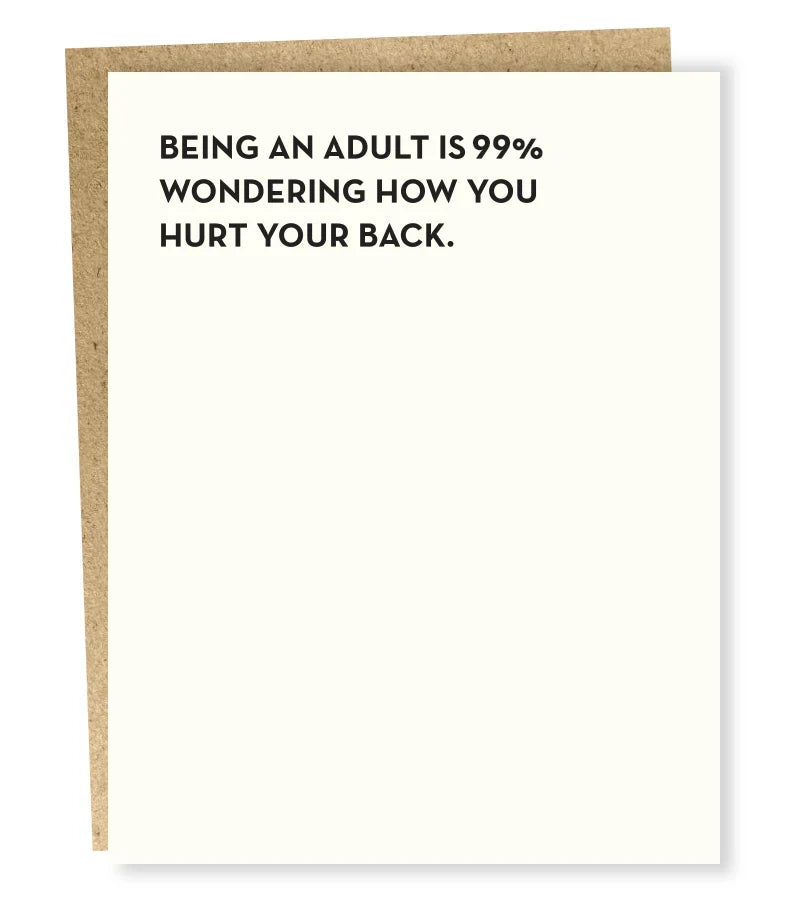 Being An Adult Card
