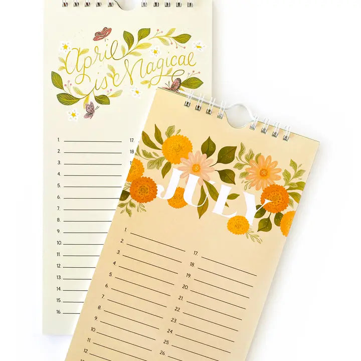 12 Month Perpetual Calendar Planner