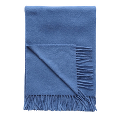Baby Alpaca Colony Blue Throw