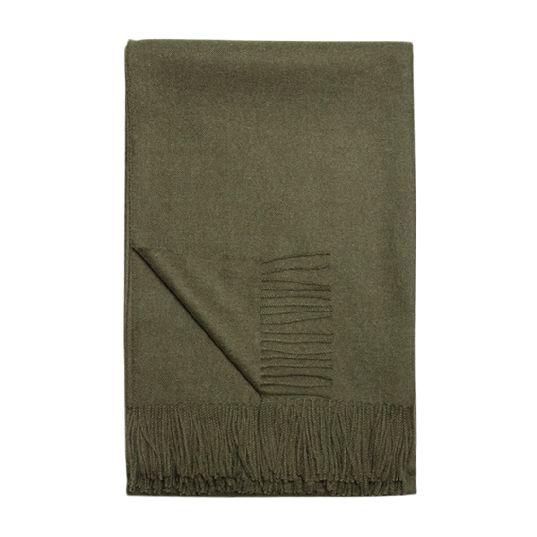 Baby Alpaca Olive Green Throw