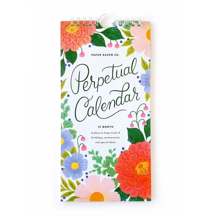12 Month Perpetual Calendar Planner