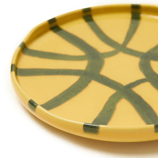 Amalfi - Stoneware Appetizer Plate - Mustard