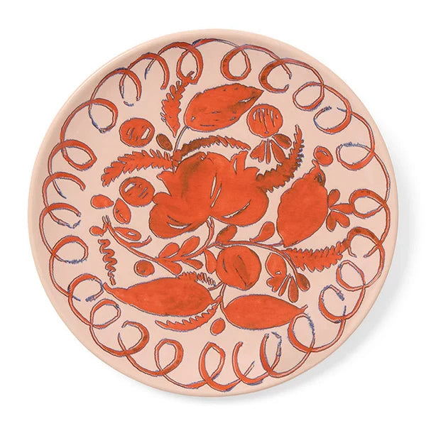 Amalfi - Stoneware Dessert Plate - Pink