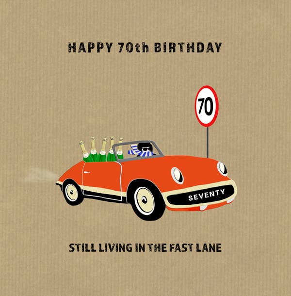 70th Birthday Card