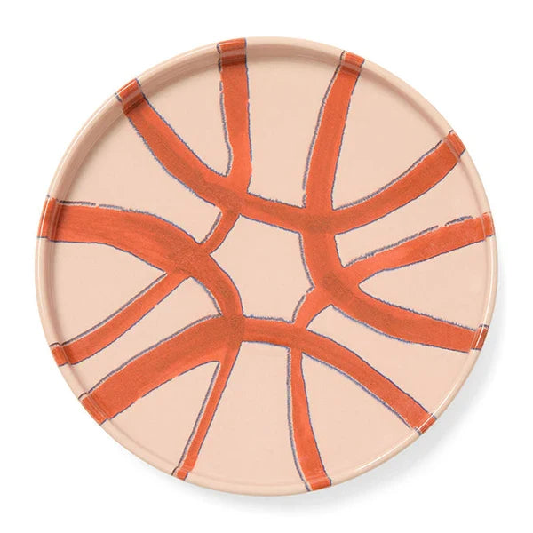 Amalfi - Stoneware Appetizer Plate - Pink