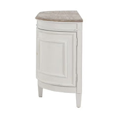 Bow Front White Sideboard