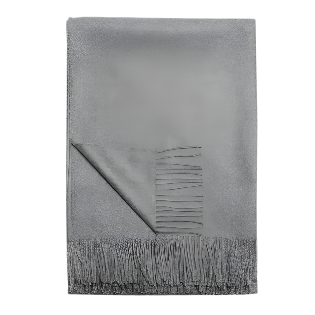 Baby Alpaca Medium Grey Throw