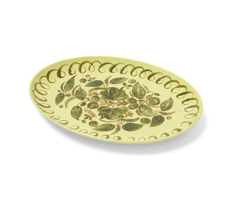Amalfi - Stoneware Oval Tray - Lime