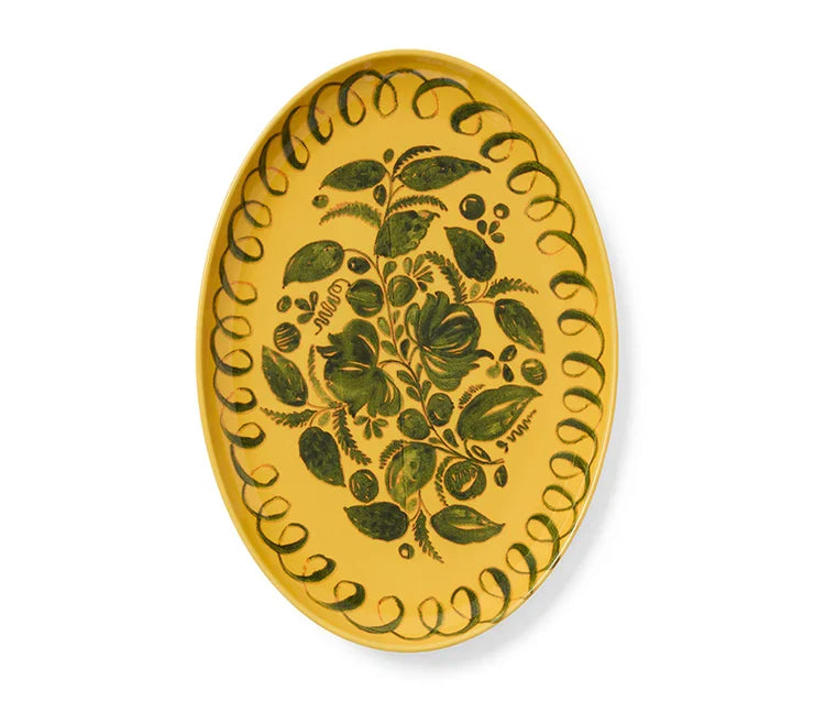 Amalfi - Stoneware Oval Tray - Mustard