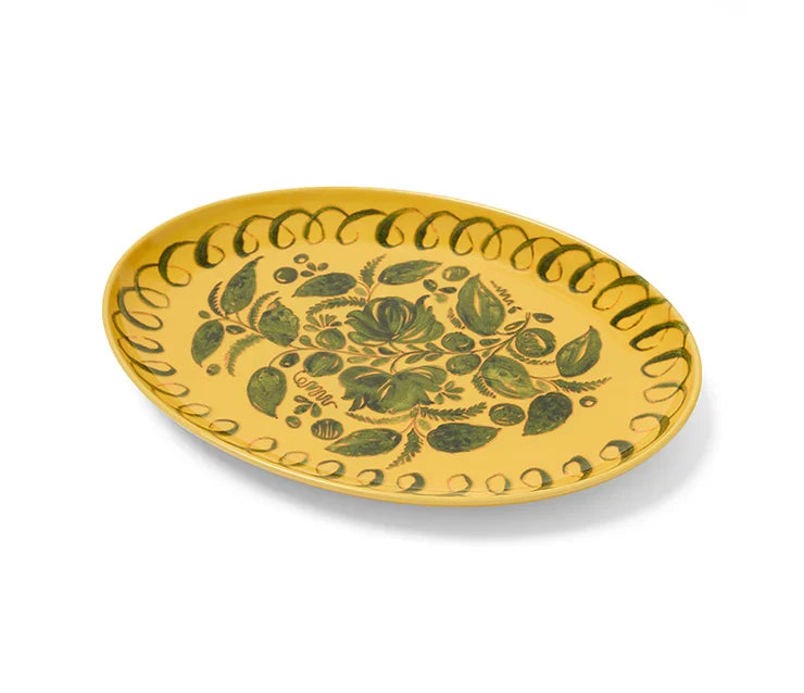 Amalfi - Stoneware Oval Tray - Mustard