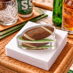 Acrylic Napkin Weight - Football