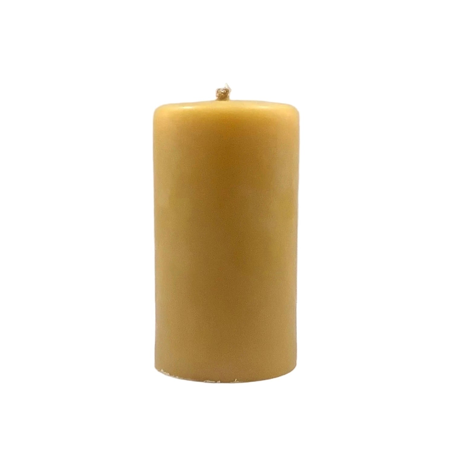 Beeswax Pillar Candle - Gold