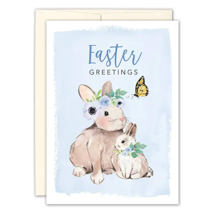 Bunny Greetings Easter Card