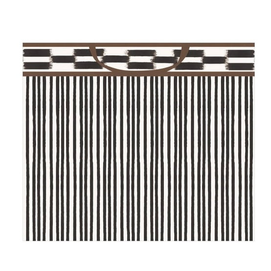 Boho Stripe Black/Brown Gift Bag