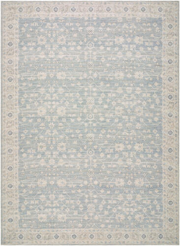 Asha Machine Woven Rug - Sky Blue
