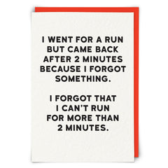 Can't Run Card