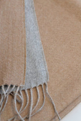 Baby Alpaca Scarf - Camel & Silver