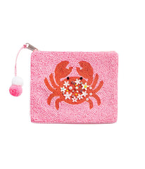 Beaded Coin Purse - Crab