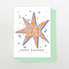 100 Birthday Star Card