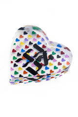 Acrylic Napkin Weight - Ahava Heart