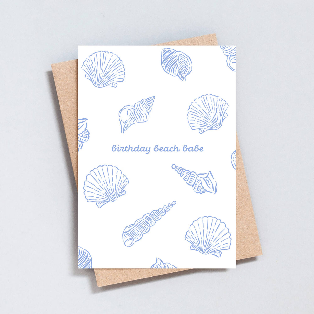 Beach Babe Seashell Birthday Card