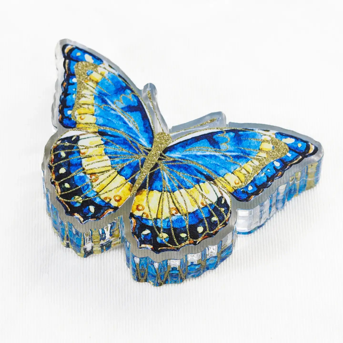 Acrylic Napkin Weight - Butterfly Blues