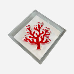 Acrylic Napkin Weight - Coral