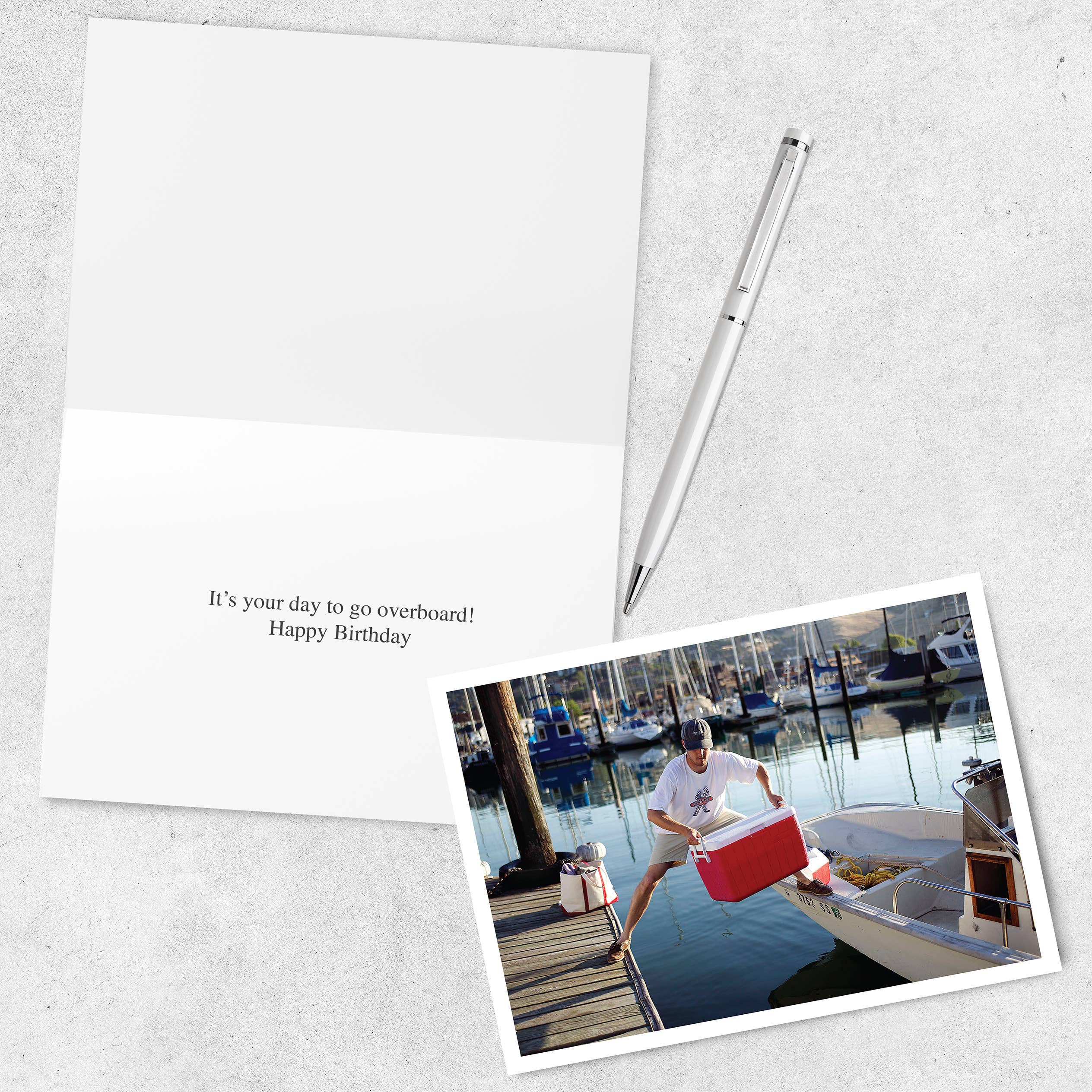 Boat Balance Happy Birthday Greeting Card