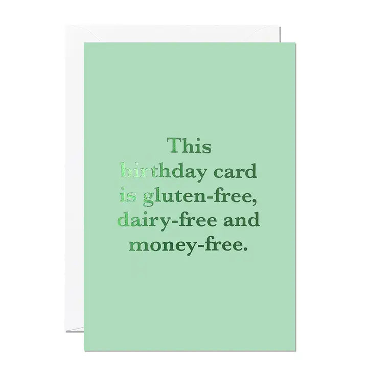 Birthday Card – Gluten-Free Dairy-Free Funny Greeting